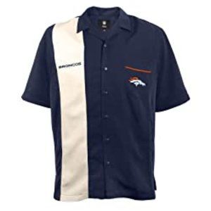 NWT - Men's Denver Broncos Strike Bowling Shirt - Navy Blue